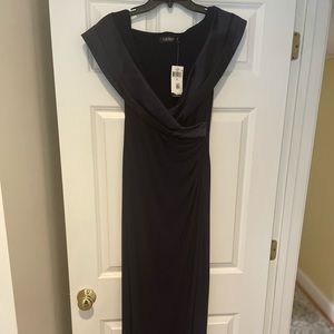 Ralph Lauren navy formal maxi dress